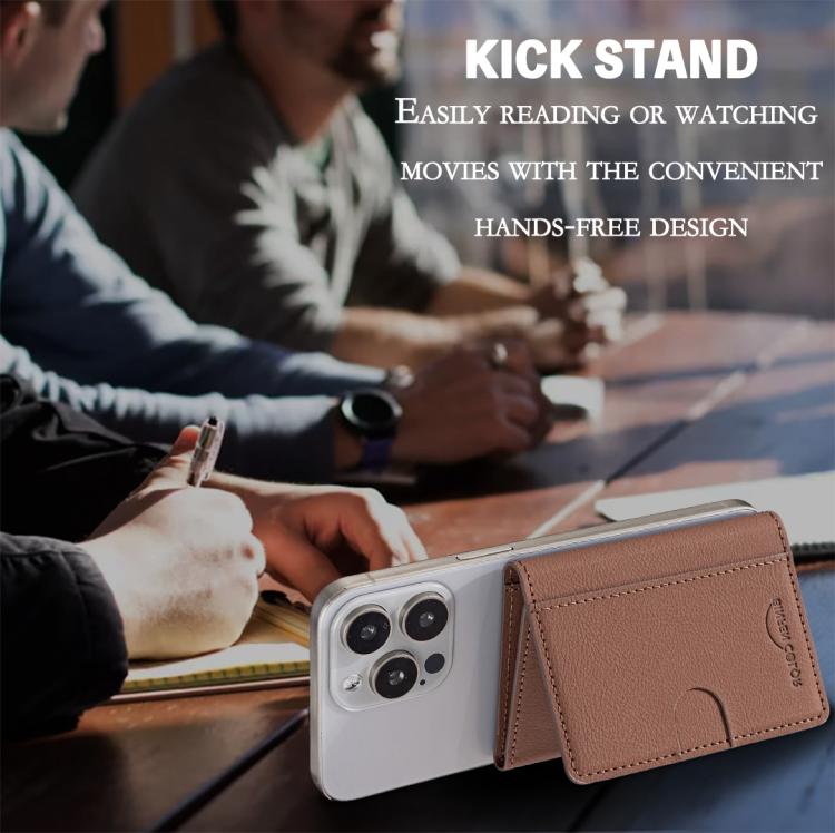 Solid Color Leather Horizontal Magnetic Wallet Card Bag Case