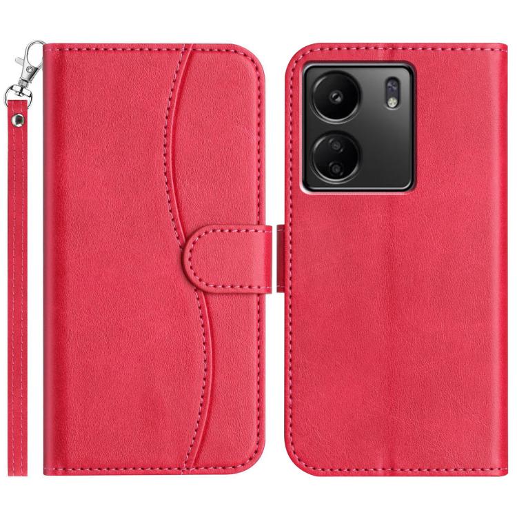 Dual-Folded S-shape Leather Phone Case, For Redmi K90 Pro Max / Poco F8 Ultra, For Redmi K90 / Poco F8 Pro, For Redmi 15C 5G / 4G EU 173mm, For Redmi 15 5G / 4G EU 171mm, For Redmi 15C 5G / 4G Global 171mm, For Redmi Note 14 Pro 4G                     ...