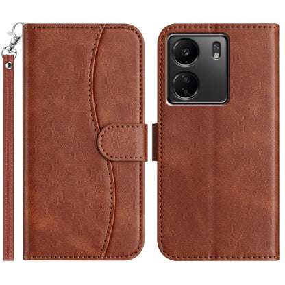 Dual-Folded S-shape Leather Phone Case, For Redmi K90 Pro Max / Poco F8 Ultra, For Redmi K90 / Poco F8 Pro, For Redmi 15C 5G / 4G EU 173mm, For Redmi 15 5G / 4G EU 171mm, For Redmi 15C 5G / 4G Global 171mm, For Redmi Note 14 Pro 4G                     ...