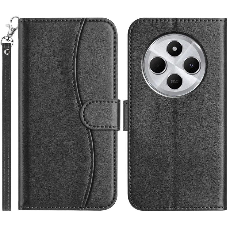 Dual-Folded S-shape Leather Phone Case, For Redmi K90 Pro Max / Poco F8 Ultra, For Redmi K90 / Poco F8 Pro, For Redmi 15C 5G / 4G EU 173mm, For Redmi 15 5G / 4G EU 171mm, For Redmi 15C 5G / 4G Global 171mm, For Redmi Note 14 Pro 4G                     ...