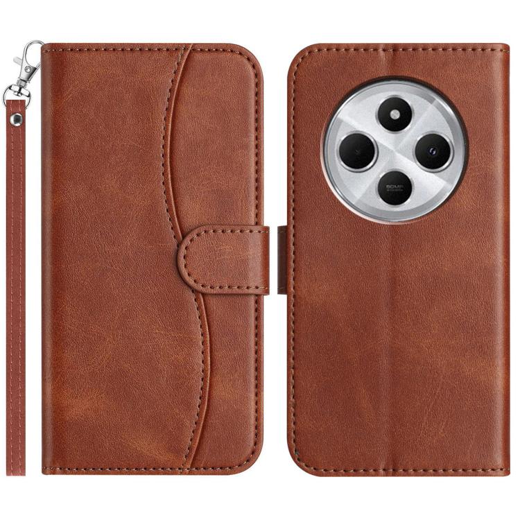 Dual-Folded S-shape Leather Phone Case, For Redmi K90 Pro Max / Poco F8 Ultra, For Redmi K90 / Poco F8 Pro, For Redmi 15C 5G / 4G EU 173mm, For Redmi 15 5G / 4G EU 171mm, For Redmi 15C 5G / 4G Global 171mm, For Redmi Note 14 Pro 4G                     ...