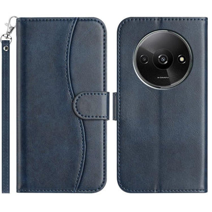 Dual-Folded S-shape Leather Phone Case, For Redmi K90 Pro Max / Poco F8 Ultra, For Redmi K90 / Poco F8 Pro, For Redmi 15C 5G / 4G EU 173mm, For Redmi 15 5G / 4G EU 171mm, For Redmi 15C 5G / 4G Global 171mm, For Redmi Note 14 Pro 4G                     ...