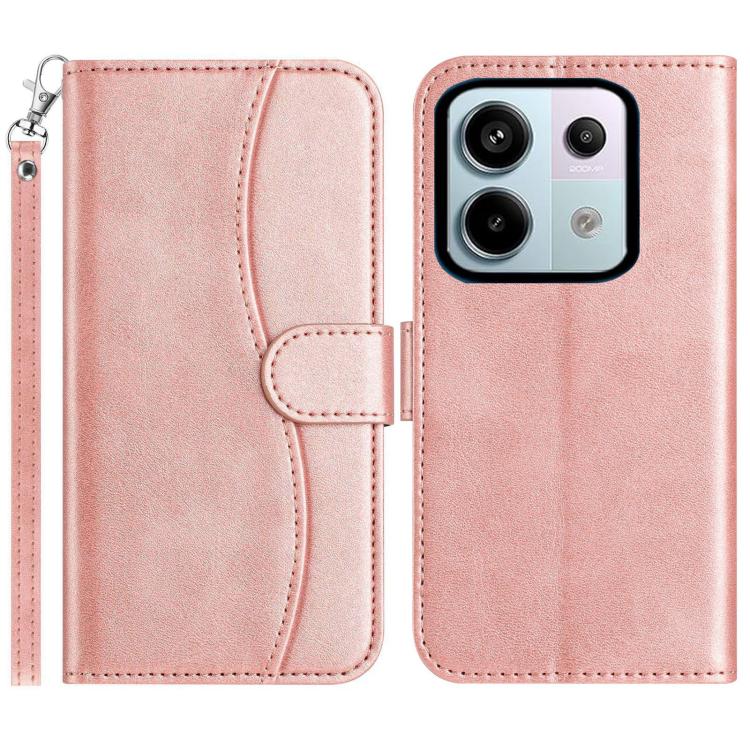 Dual-Folded S-shape Leather Phone Case, For Redmi K90 Pro Max / Poco F8 Ultra, For Redmi K90 / Poco F8 Pro, For Redmi 15C 5G / 4G EU 173mm, For Redmi 15 5G / 4G EU 171mm, For Redmi 15C 5G / 4G Global 171mm, For Redmi Note 14 Pro 4G                     ...