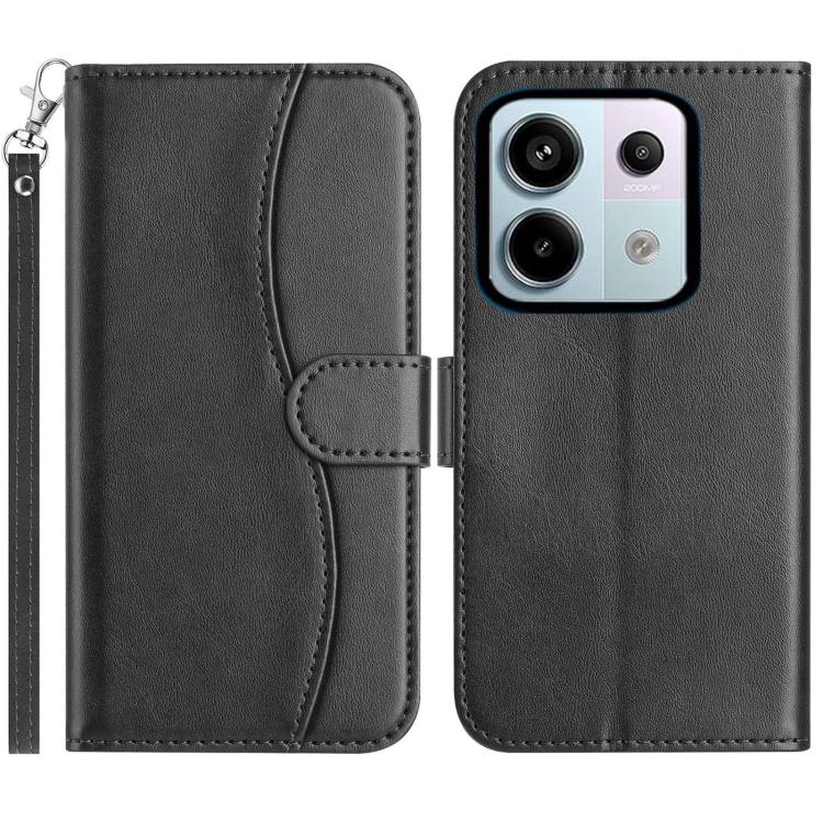 Dual-Folded S-shape Leather Phone Case, For Redmi K90 Pro Max / Poco F8 Ultra, For Redmi K90 / Poco F8 Pro, For Redmi 15C 5G / 4G EU 173mm, For Redmi 15 5G / 4G EU 171mm, For Redmi 15C 5G / 4G Global 171mm, For Redmi Note 14 Pro 4G                     ...