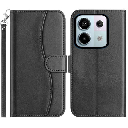 Dual-Folded S-shape Leather Phone Case, For Redmi K90 Pro Max / Poco F8 Ultra, For Redmi K90 / Poco F8 Pro, For Redmi 15C 5G / 4G EU 173mm, For Redmi 15 5G / 4G EU 171mm, For Redmi 15C 5G / 4G Global 171mm, For Redmi Note 14 Pro 4G                     ...