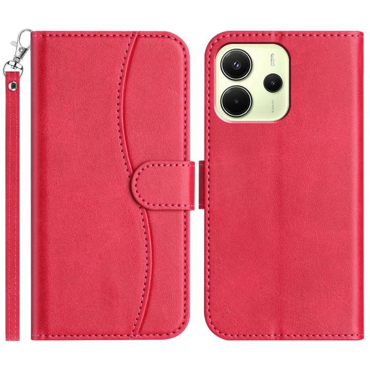 Dual-Folded S-shape Leather Phone Case, For Redmi K90 Pro Max / Poco F8 Ultra, For Redmi K90 / Poco F8 Pro, For Redmi 15C 5G / 4G EU 173mm, For Redmi 15 5G / 4G EU 171mm, For Redmi 15C 5G / 4G Global 171mm, For Redmi Note 14 Pro 4G                     ...