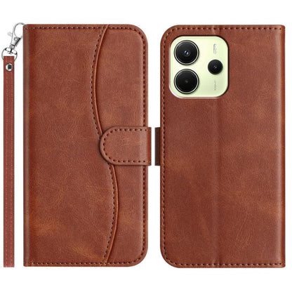 Dual-Folded S-shape Leather Phone Case, For Redmi K90 Pro Max / Poco F8 Ultra, For Redmi K90 / Poco F8 Pro, For Redmi 15C 5G / 4G EU 173mm, For Redmi 15 5G / 4G EU 171mm, For Redmi 15C 5G / 4G Global 171mm, For Redmi Note 14 Pro 4G                     ...