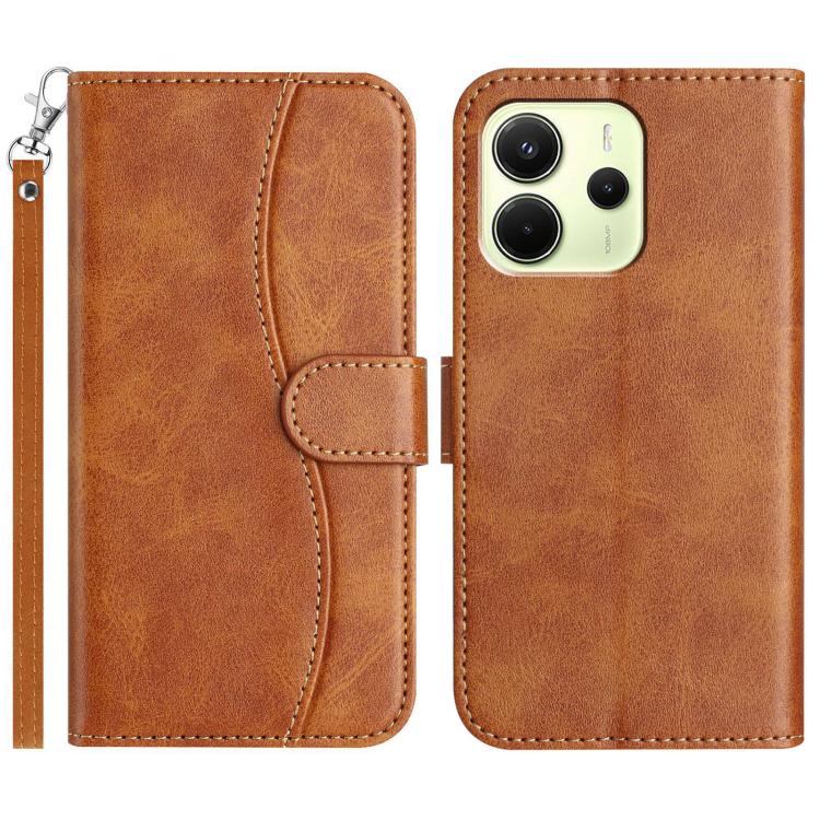 Dual-Folded S-shape Leather Phone Case, For Redmi K90 Pro Max / Poco F8 Ultra, For Redmi K90 / Poco F8 Pro, For Redmi 15C 5G / 4G EU 173mm, For Redmi 15 5G / 4G EU 171mm, For Redmi 15C 5G / 4G Global 171mm, For Redmi Note 14 Pro 4G                     ...