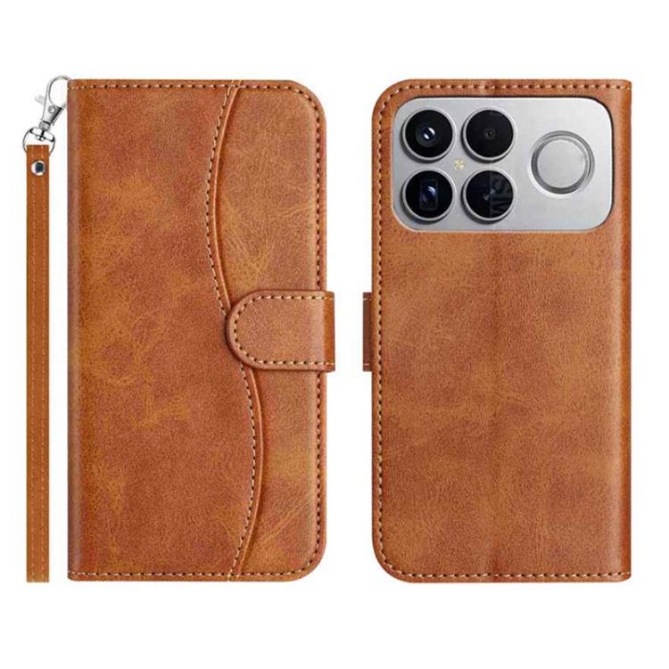 Dual-Folded S-shape Leather Phone Case, For Redmi K90 Pro Max / Poco F8 Ultra, For Redmi K90 / Poco F8 Pro, For Redmi 15C 5G / 4G EU 173mm, For Redmi 15 5G / 4G EU 171mm, For Redmi 15C 5G / 4G Global 171mm, For Redmi Note 14 Pro 4G                     ...