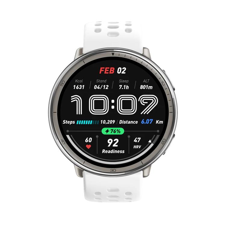 Silver Buckle Silicone Sport Watch Band, For Amazfit Active 2
