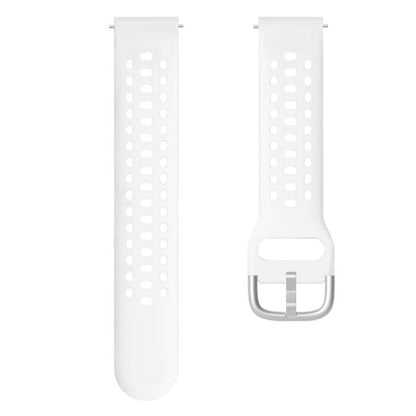 Silver Buckle Silicone Sport Watch Band, For Amazfit Active 2
