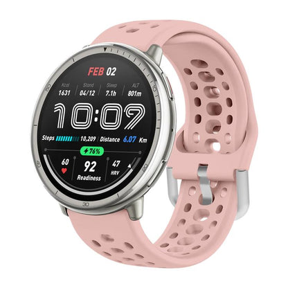 Silver Buckle Silicone Sport Watch Band, For Amazfit Active 2