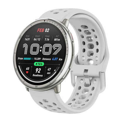 Silver Buckle Silicone Sport Watch Band, For Amazfit Active 2