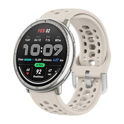 Silver Buckle Silicone Sport Watch Band, For Amazfit Active 2