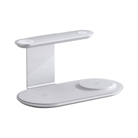 V2206 3 in 1 15W Wireless Charger with Night Light, V2206 (Black), V2206 (Silver)