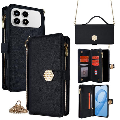 Crossbody Handle Cross Texture Leather Phone Case, For Redmi A7 Pro 171mm / Poco C85x 5G, For Redmi Turbo 5 Max 5G / Poco X8 Pro Max 5G, For Redmi Turbo 5 5G / Poco X8 Pro 5G, For Redmi K90 Pro Max 5G / Poco F8 Ultra                                    ...