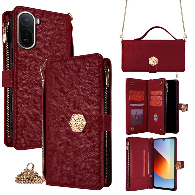 Crossbody Handle Cross Texture Leather Phone Case, For Redmi A7 Pro 171mm / Poco C85x 5G, For Redmi Turbo 5 Max 5G / Poco X8 Pro Max 5G, For Redmi Turbo 5 5G / Poco X8 Pro 5G, For Redmi K90 Pro Max 5G / Poco F8 Ultra                                    ...