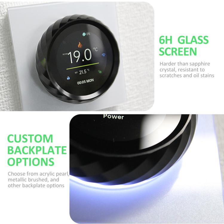 1.6 inch TFT Color Screen Threaded Knob Thermostat, BHT-2007-P16-GA Water Heating, BHT-2007-P16-GB Electric Heating, BHT-2007-P16-GC Boiler Heating