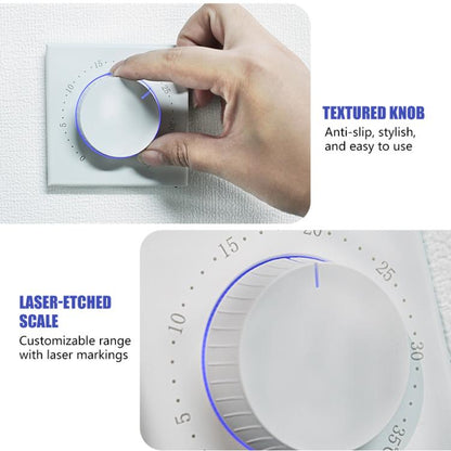 Smart Home Screenless Knob Thermostat with Dual Color LED Indicator, BHT-101GAL Water Heating, BHT-101GBL Electric Heating, BHT-101GCL Boiler Heating