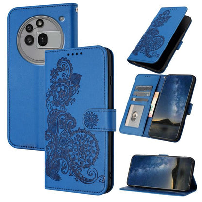 Datura Flower Embossed Flip Leather Phone Case, For Nothing Phone 4a Pro, For Nothing Phone 4a, For Nothing Phone 3a, For Nothing Phone 3a Pro, For Nothing Phone 2a