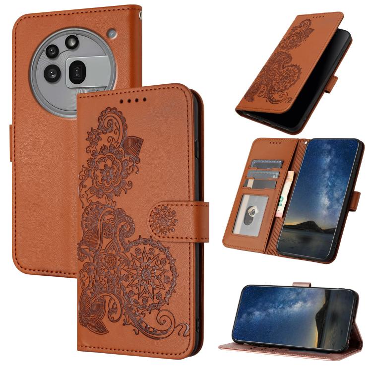 Datura Flower Embossed Flip Leather Phone Case, For Nothing Phone 4a Pro, For Nothing Phone 4a, For Nothing Phone 3a, For Nothing Phone 3a Pro, For Nothing Phone 2a