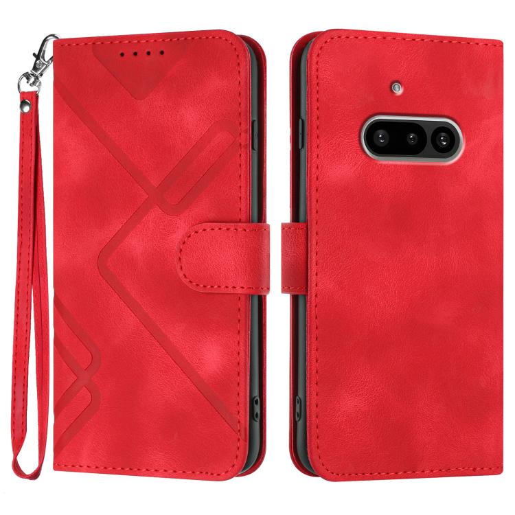 Line Pattern Skin Feel Leather Phone Case, For Nothing Phone 4a Pro, For Nothing Phone 4a, For Nothing Phone 3a, For Nothing Phone 3a Pro, For Nothing Phone 2a