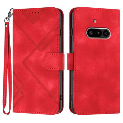 Line Pattern Skin Feel Leather Phone Case, For Nothing Phone 4a Pro, For Nothing Phone 4a, For Nothing Phone 3a, For Nothing Phone 3a Pro, For Nothing Phone 2a