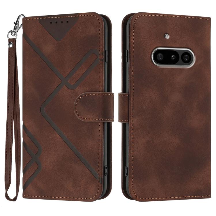 Line Pattern Skin Feel Leather Phone Case, For Nothing Phone 4a Pro, For Nothing Phone 4a, For Nothing Phone 3a, For Nothing Phone 3a Pro, For Nothing Phone 2a