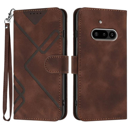 Line Pattern Skin Feel Leather Phone Case, For Nothing Phone 4a Pro, For Nothing Phone 4a, For Nothing Phone 3a, For Nothing Phone 3a Pro, For Nothing Phone 2a