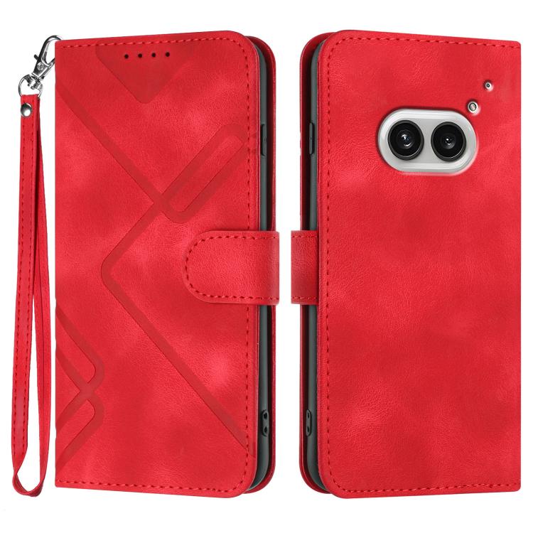 Line Pattern Skin Feel Leather Phone Case, For Nothing Phone 4a Pro, For Nothing Phone 4a, For Nothing Phone 3a, For Nothing Phone 3a Pro, For Nothing Phone 2a