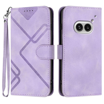 Line Pattern Skin Feel Leather Phone Case, For Nothing Phone 4a Pro, For Nothing Phone 4a, For Nothing Phone 3a, For Nothing Phone 3a Pro, For Nothing Phone 2a