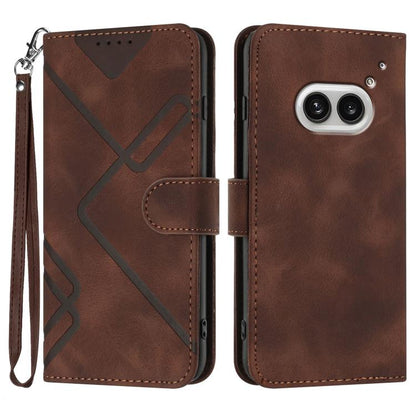 Line Pattern Skin Feel Leather Phone Case, For Nothing Phone 4a Pro, For Nothing Phone 4a, For Nothing Phone 3a, For Nothing Phone 3a Pro, For Nothing Phone 2a