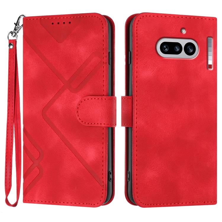 Line Pattern Skin Feel Leather Phone Case, For Nothing Phone 4a Pro, For Nothing Phone 4a, For Nothing Phone 3a, For Nothing Phone 3a Pro, For Nothing Phone 2a
