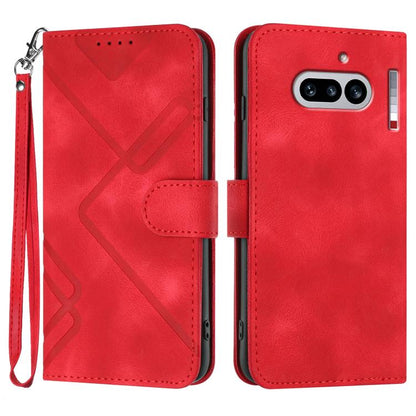Line Pattern Skin Feel Leather Phone Case, For Nothing Phone 4a Pro, For Nothing Phone 4a, For Nothing Phone 3a, For Nothing Phone 3a Pro, For Nothing Phone 2a