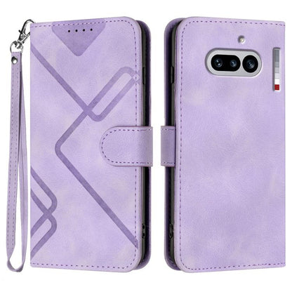 Line Pattern Skin Feel Leather Phone Case, For Nothing Phone 4a Pro, For Nothing Phone 4a, For Nothing Phone 3a, For Nothing Phone 3a Pro, For Nothing Phone 2a