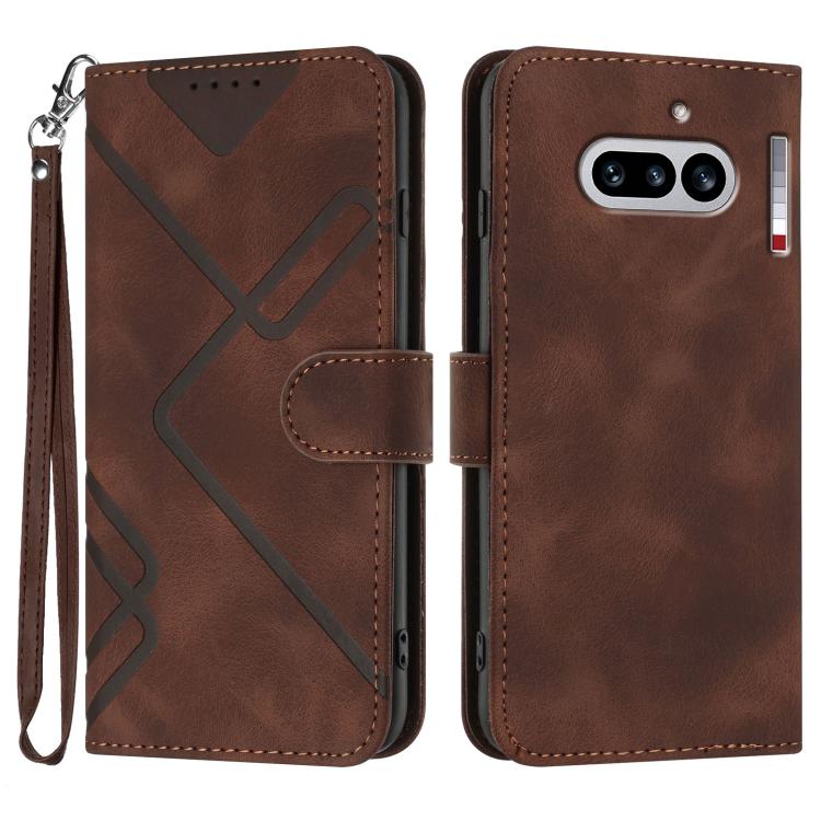 Line Pattern Skin Feel Leather Phone Case, For Nothing Phone 4a Pro, For Nothing Phone 4a, For Nothing Phone 3a, For Nothing Phone 3a Pro, For Nothing Phone 2a