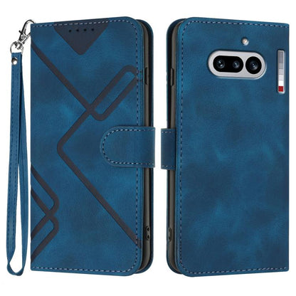 Line Pattern Skin Feel Leather Phone Case, For Nothing Phone 4a Pro, For Nothing Phone 4a, For Nothing Phone 3a, For Nothing Phone 3a Pro, For Nothing Phone 2a