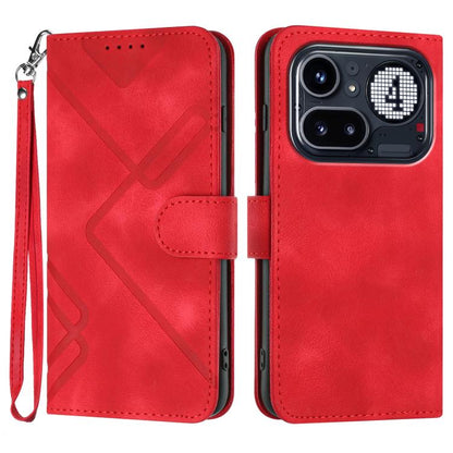 Line Pattern Skin Feel Leather Phone Case, For Nothing Phone 4a Pro, For Nothing Phone 4a, For Nothing Phone 3a, For Nothing Phone 3a Pro, For Nothing Phone 2a