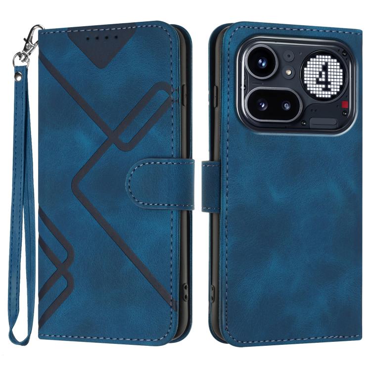 Line Pattern Skin Feel Leather Phone Case, For Nothing Phone 4a Pro, For Nothing Phone 4a, For Nothing Phone 3a, For Nothing Phone 3a Pro, For Nothing Phone 2a