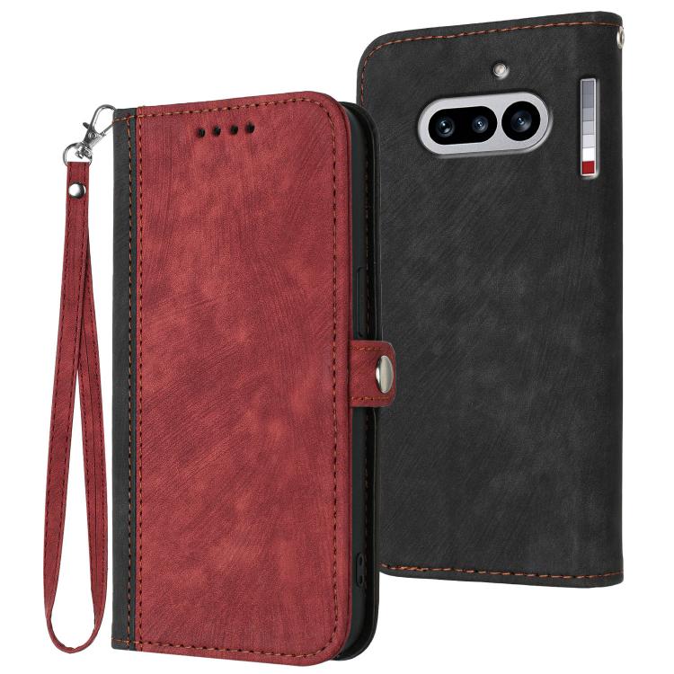 Side Buckle Double Fold Hand Strap Leather Phone Case, For Nothing Phone 4a Pro, For Nothing Phone 4a, For Nothing Phone 3a, For Nothing Phone 3a Pro, For Nothing Phone 2a