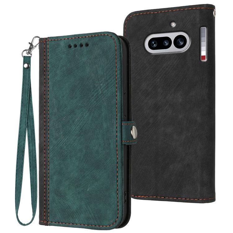 Side Buckle Double Fold Hand Strap Leather Phone Case, For Nothing Phone 4a Pro, For Nothing Phone 4a, For Nothing Phone 3a, For Nothing Phone 3a Pro, For Nothing Phone 2a
