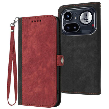 Side Buckle Double Fold Hand Strap Leather Phone Case, For Nothing Phone 4a Pro, For Nothing Phone 4a, For Nothing Phone 3a, For Nothing Phone 3a Pro, For Nothing Phone 2a