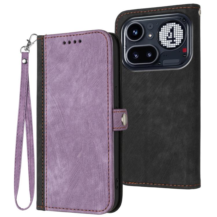 Side Buckle Double Fold Hand Strap Leather Phone Case, For Nothing Phone 4a Pro, For Nothing Phone 4a, For Nothing Phone 3a, For Nothing Phone 3a Pro, For Nothing Phone 2a
