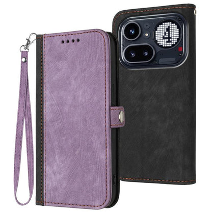 Side Buckle Double Fold Hand Strap Leather Phone Case, For Nothing Phone 4a Pro, For Nothing Phone 4a, For Nothing Phone 3a, For Nothing Phone 3a Pro, For Nothing Phone 2a