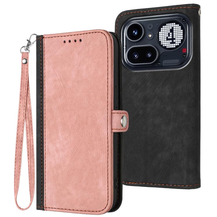 Side Buckle Double Fold Hand Strap Leather Phone Case, For Nothing Phone 4a Pro, For Nothing Phone 4a, For Nothing Phone 3a, For Nothing Phone 3a Pro, For Nothing Phone 2a