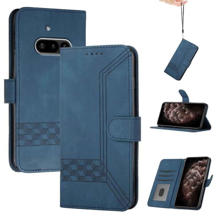 Cubic Skin Feel Flip Leather Phone Case, For Nothing Phone 4a Pro, For Nothing Phone 4a, For Nothing Phone 3a, For Nothing Phone 3a Pro, For Nothing Phone 2a