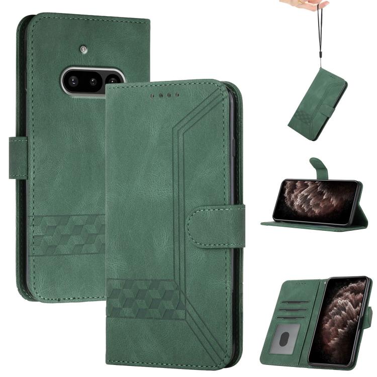 Cubic Skin Feel Flip Leather Phone Case, For Nothing Phone 4a Pro, For Nothing Phone 4a, For Nothing Phone 3a, For Nothing Phone 3a Pro, For Nothing Phone 2a