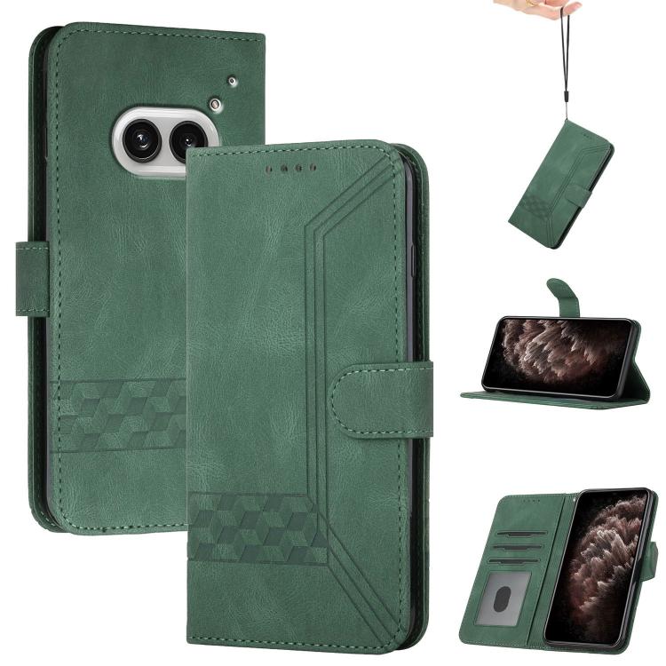 Cubic Skin Feel Flip Leather Phone Case, For Nothing Phone 4a Pro, For Nothing Phone 4a, For Nothing Phone 3a, For Nothing Phone 3a Pro, For Nothing Phone 2a