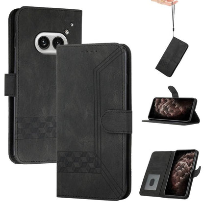 Cubic Skin Feel Flip Leather Phone Case, For Nothing Phone 4a Pro, For Nothing Phone 4a, For Nothing Phone 3a, For Nothing Phone 3a Pro, For Nothing Phone 2a