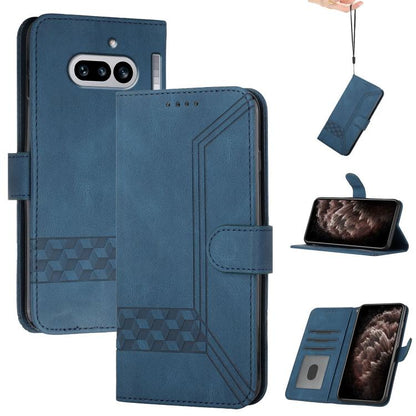 Cubic Skin Feel Flip Leather Phone Case, For Nothing Phone 4a Pro, For Nothing Phone 4a, For Nothing Phone 3a, For Nothing Phone 3a Pro, For Nothing Phone 2a